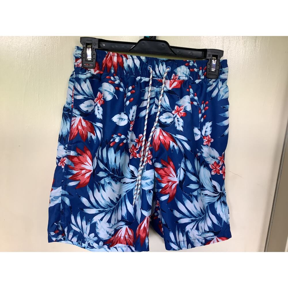 Goodfellow & Co Mens Swim Shorts Trunks Striped Multicolor Drawstring Size 33